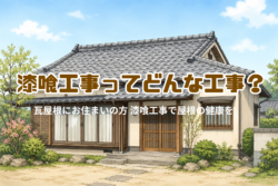 漆喰工事ってどんな工事？ 瓦屋根にお住まいの方 漆喰工事で屋根の健康を