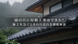 雨の日に屋根工事はできる？施工を急ぐときの注意点を徹底解説
